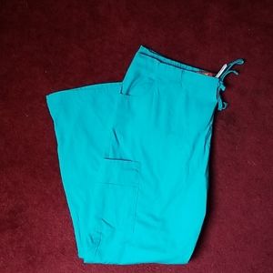 Teal blue scrub pants